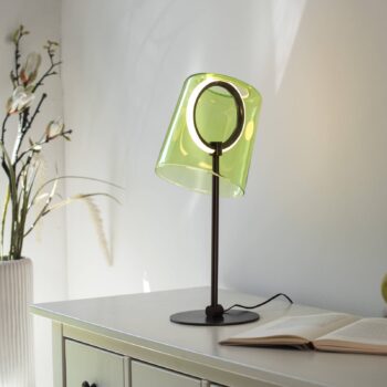 Stolná LED lampa Paul Neuhaus Zula, zelená, výška 42 cm