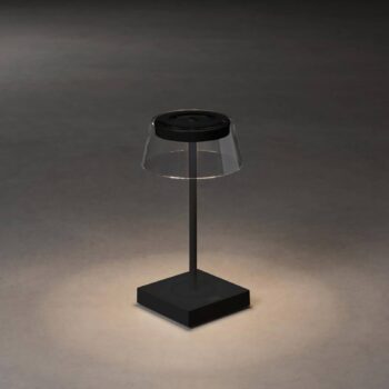Stolná LED lampa Scilla s USB, čierna
