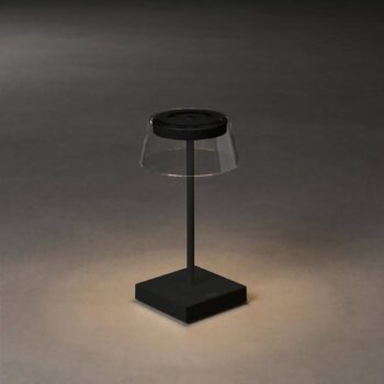 Stolná LED lampa Scilla s USB, čierna