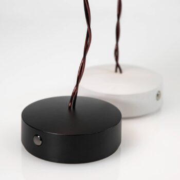 Stolná LED lampa Slamp LaFleur, dobíjateľná batéria, zamatová