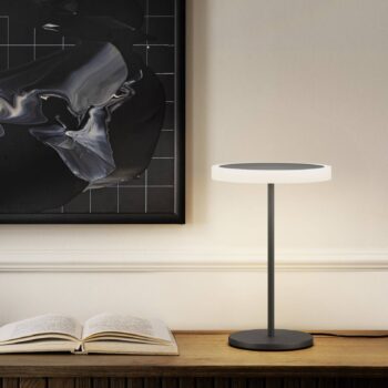Stolná LED lampa Tilda, čierna metalíza, ovládanie gestami