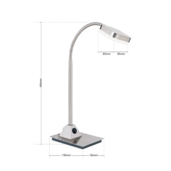 Stolná LED lampa Tobias, matný nikel