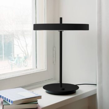 Stolná LED lampa UMAGE Asteria Table, USB, čierna/čierna