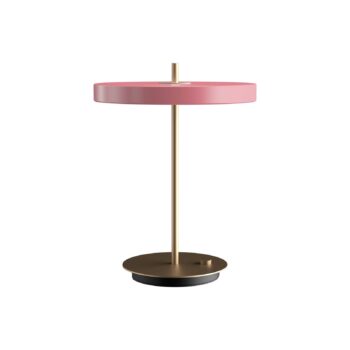 Stolná LED lampa UMAGE Asteria Table, USB, ruža/mosadz
