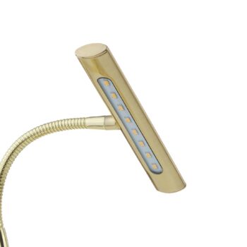 Stolná LED lampa mosadznej farby Curtis