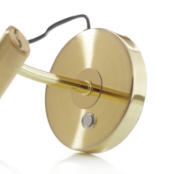 Stolná LED lampa mosadznej farby Curtis