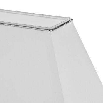 Stolná Veronique, široký podstavec, biela/chróm