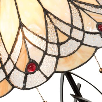 Stolná lampa 5186 s jantárovým skleneným tienidlom