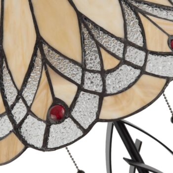 Stolná lampa 5186 s jantárovým skleneným tienidlom