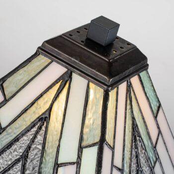 Stolná lampa Alderley, 20 cm x 20 cm, Tiffany štýl, bronz