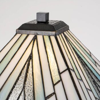 Stolná lampa Alderley, 30 cm x 30 cm, Tiffany štýl, bronz