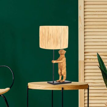 Stolná lampa Animaux 3712ZW, prírodné prútie