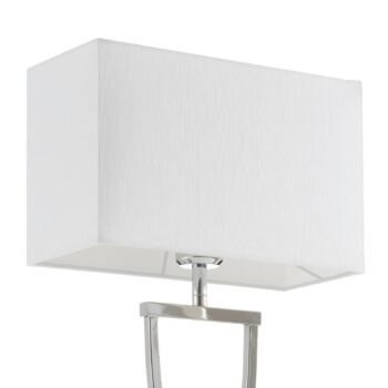 Stolná lampa Anni chrómová biela