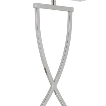 Stolná lampa Anni chrómová biela