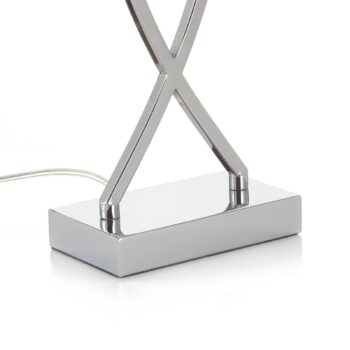 Stolná lampa Anni chrómová biela