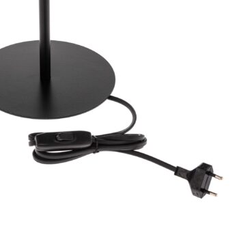 Stolná lampa Arden bez tienidla, čierna, výška 44 cm