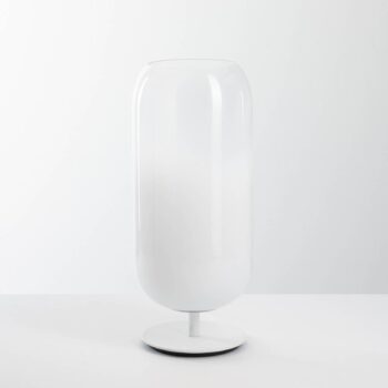 Stolná lampa Artemide Gople Mini, biela/biela