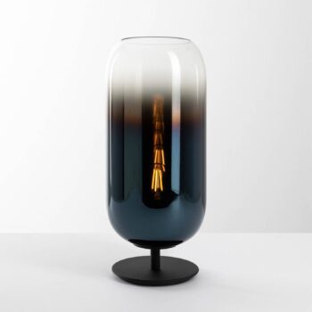 Stolná lampa Artemide Gople Mini, modrá/čierna