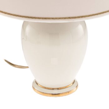 Stolná lampa Austrolux Giardino Avorio, 25 cm, keramika, biela
