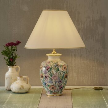 Stolná lampa Austrolux Giardino Panse 40 cm keramická pozlátená