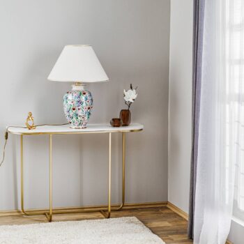 Stolná lampa Austrolux Giardino Panse 50 cm keramická pozlátená