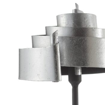 Stolná lampa Banderole zo železa v striebornej