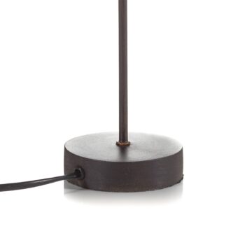Stolná lampa Banderole zo železa v striebornej