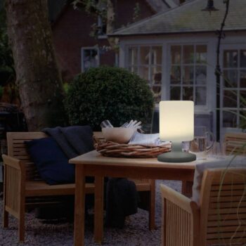 Stolná lampa Ben LED do interiéru aj exteriéru, dobíjateľná batéria