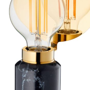 Stolná lampa Blindspot, čierna, mramor
