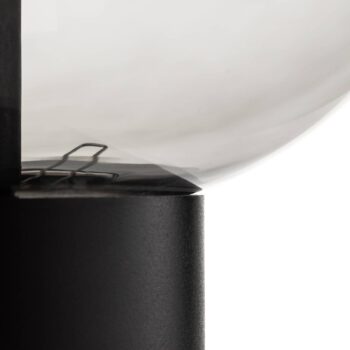Stolná lampa Brooklyn sklenené tienidlo dym 44 cm