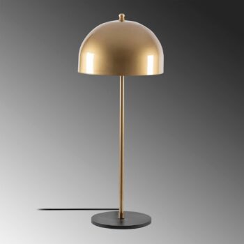 Stolná lampa Can NT-134, zlatá, polkruhové tienidlo