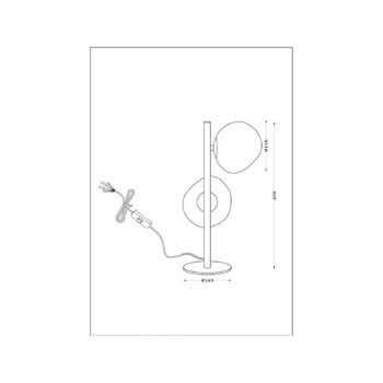 Stolná lampa Canopus zlatá/zelená výška 40 cm 2-svetelné sklo E14