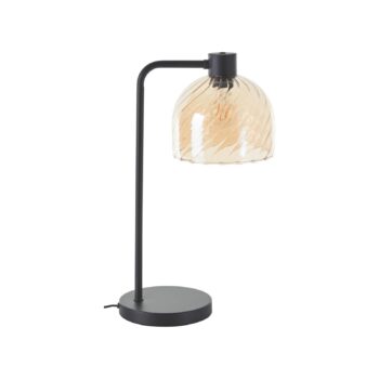 Stolná lampa Casto, výška 54 cm, jantárová farba, sklo/kov