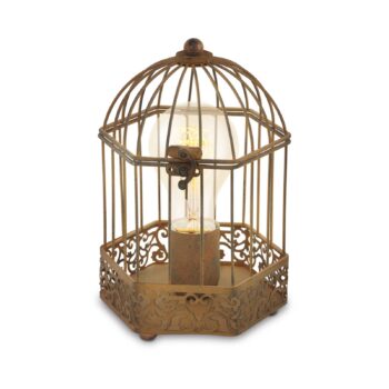 Stolná lampa Christin v tvare klietky