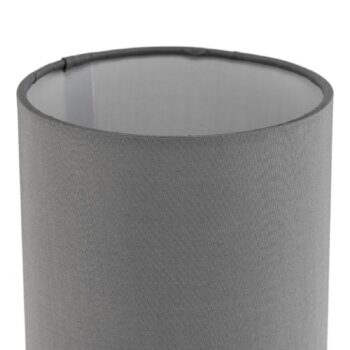 Stolná lampa Claire so sivým látkovým tienidlom