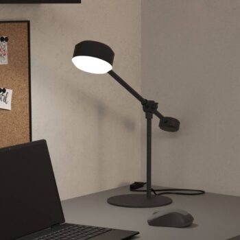 Stolná lampa Clavellina LED, čierna, výklopná