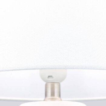 Stolná lampa Coral, biela, výška 51 cm, keramika/látka