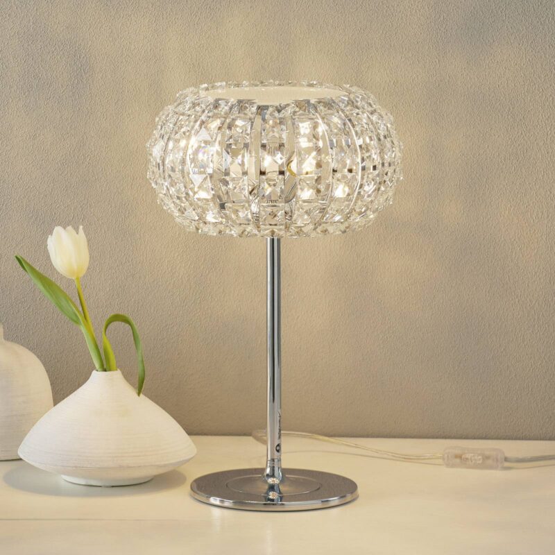 Stolná lampa DIAMOND s krištáľmi 24 cm Stolná lampa DIAMOND s krištáľmi 24 cm