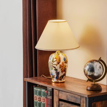 Stolná lampa Damasco s 24 karátovým zlatom Ø 30 cm