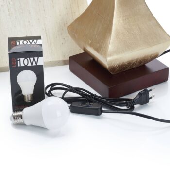 Stolná lampa Deco so zlatým podstavcom