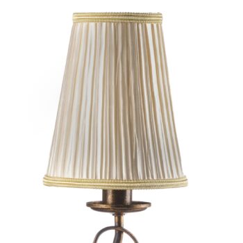 Stolná lampa Delia, bronzová farba, železo, výška 42 cm, Ø 15 cm