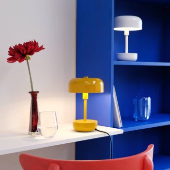 Stolná lampa Dyberg Larsen Haipot, IP20, biela