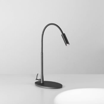 Stolná lampa Egger DLS Zooom LED, ohybné rameno, čierna