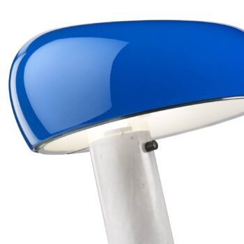 Stolná lampa FLOS Snoopy, námornícka modrá, mramor, kov