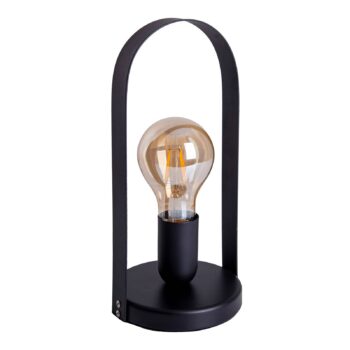 Stolná lampa Faro z kovu, čierna