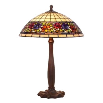 Stolná lampa Flora v tiffany štýle, otvorená v spodnej časti, 64 cm