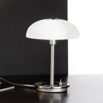 Stolná lampa Fonta s prepínačom, matný nikel