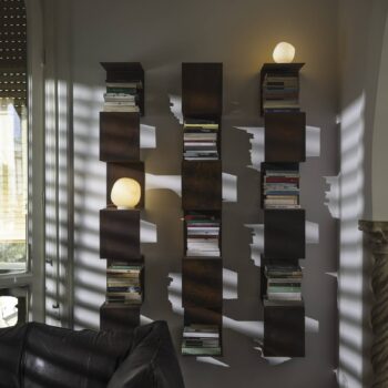 Stolná lampa Foscarini Hoba Midi, Ø 19 cm, zapínanie/vypínanie, sklo