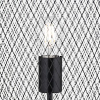 Stolná lampa Georgina s klietkovým tienidlom