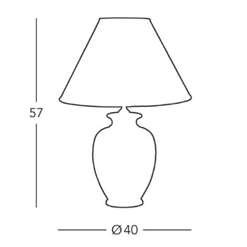 Stolná lampa Giardino Lemone, Ø 40 cm